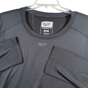 Milwaukee Workskin Shirt Mens 3X Gray Long Sleeve Performance Base Layer